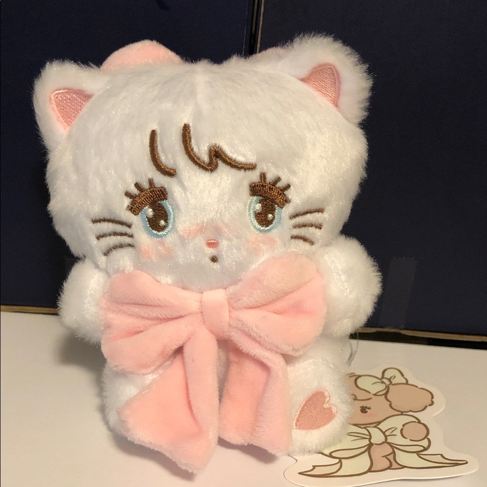 mikko illustrations mikko characters Mousse Mascot Plush HUG Ribbon 😽💕💕🎀🎀